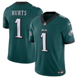 Men Philadelphia Eagles 1 Jalen Hurts Green 2023 F.U.S.E. Vapor Untouchable Limited Stitched Football Jersey