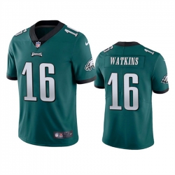 Men Philadelphia Eagles 16 Quez Watkins 2022 Green Vapor Untouchable Limited Stitched Jersey