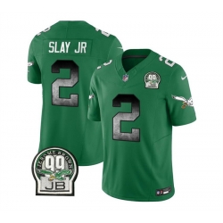 Men Philadelphia Eagles 2 Darius Slay JR Green 2023 F U S E  Throwback Vapor Untouchable Limited Stitched Football Jersey