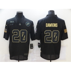 Men Philadelphia Eagles 20 Brian Dawkins Black Reflective Limited Stitched Jerseys