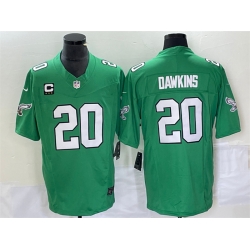 Men Philadelphia Eagles 20 Brian Dawkins Green 2023 F U S E With C Patch Vapor Untouchable Stitched Football Jersey