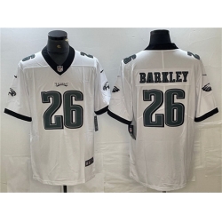 Men Philadelphia Eagles 26 Saquon Barkley White Vapor Untouchable Limited Football Stitched Jersey