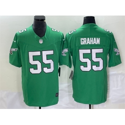 Men Philadelphia Eagles 55 Brandon Graham Green 2023 F U S E  Vapor Untouchable Stitched Football Jersey