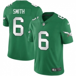 Men Philadelphia Eagles 6 DeVonta Smith Green Vapor Untouchable Limited Stitched Jersey