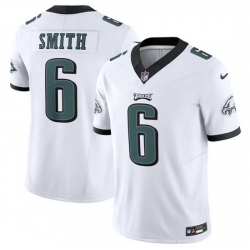 Men Philadelphia Eagles 6 DeVonta Smith White 2023 F U S E  Vapor Untouchable Limited Stitched Football Jersey