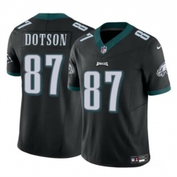 Men Philadelphia Eagles 87 Jahan Dotson Black F U S E Vapor Untouchable Limited Stitched Football Jersey