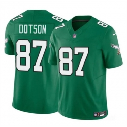 Men Philadelphia Eagles 87 Jahan Dotson Kelly Green F U S E Throwback Vapor Untouchable Limited Stitched Football Jersey