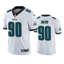 Men Philadelphia Eagles 90 Jordan Davis White Vapor Untouchable Limited Stitched Jersey