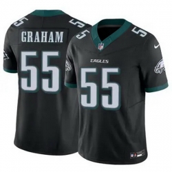 Men Philadelphia Eagles Brandon Graham #55 Black F U S E Stitched NFL Jersey