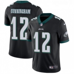 Mens Nike Philadelphia Eagles 12 Randall Cunningham Black Alternate Vapor Untouchable Limited Player NFL Jersey