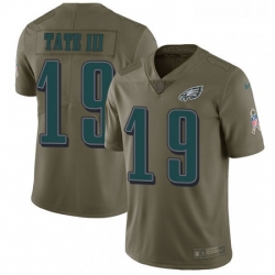 Mens Nike Philadelphia Eagles 19 Golden Tate III Limited Olive 2017 Salute to Service NFL Jersey