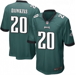 Mens Nike Philadelphia Eagles 20 Brian Dawkins Game Midnight Green Team Color NFL Jersey