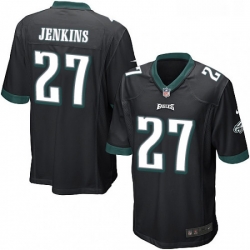 Mens Nike Philadelphia Eagles 27 Malcolm Jenkins Game Black Alternate NFL Jersey