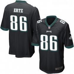 Mens Nike Philadelphia Eagles 86 Zach Ertz Game Black Alternate NFL Jersey