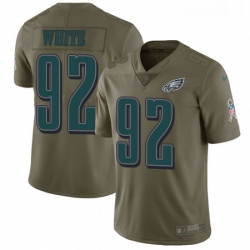 Mens Nike Philadelphia Eagles 92 Reggie White Limited Olive 2017 Salute to Service NFL Jersey