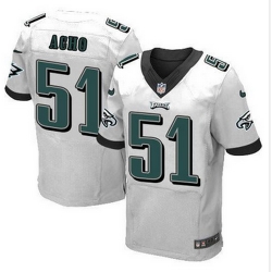 NEW Philadelphia Eagles #51 Emmanuel Acho White Mens Stitched NFL Elite Jersey