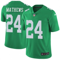 Nike Eagles #24 Ryan Mathews Green Mens Stitched NFL Limited Rush Jersey