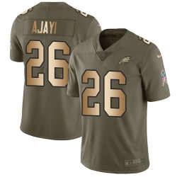 Nike Eagles #26 Jay Ajayi Olive Gold Mens Stitched NFL Limited 2017 Salute To Service Jersey