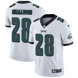 Nike Eagles #28 Wendell Smallwood White Men Stitched NFL Vapor Untouchable Limited Jersey