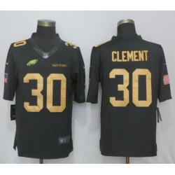 Nike Eagles #30 Corey Clement Anthracite Gold Salute To Service Limited Jersey