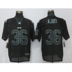 Nike Eagles #36 Jay Ajayi Black Lights Out Elite Jersey