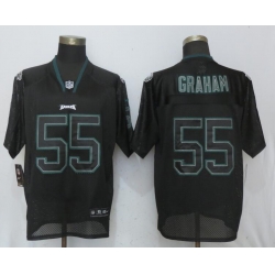 Nike Eagles #55 Brandon Graham Black Lights Out Elite Jersey