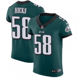 Nike Eagles #58 Jordan Hicks Midnight Green Team Color Mens Stitched NFL Vapor Untouchable Elite Jersey