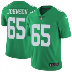 Nike Eagles #65 Lane Johnson Green Mens Stitched NFL Limited Rush Jersey