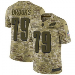 Nike Eagles #79 Brandon Brooks Camo Mens Stitched NFL Limited 2018 Salute To Service Jersey