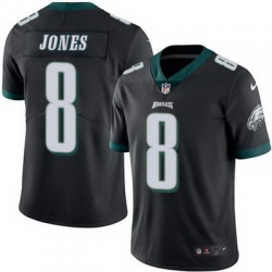 Nike Eagles #8 Donnie Jones Black Mens Stitched NFL Limited Rush Jersey