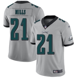 Nike Philadelphia Eagles 21 Jalen Mills Silver Men Stitched NFL Limited Inverted Legend Jersey