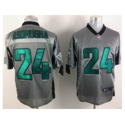 Nike Philadelphia Eagles 24 Nnamdi Asomugha Grey Shadow Elite NFL Jersey