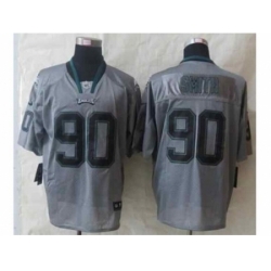 Nike philadelphia eagles 90 Marcus Smith grey Elite lights out NFL Jersey