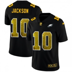 Philadelphia Eagles 10 Desean Jackson Men Black Nike Golden Sequin Vapor Limited NFL Jersey