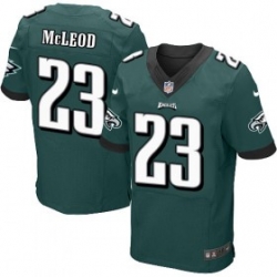 mens nike philadelphia eagles #23 rodney mcleod elite midnight green team color nfl jersey