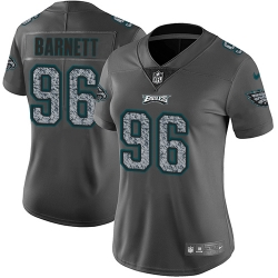 Nike Eagles #96 Derek Barnett Gray Static Womens NFL Vapor Untouchable Game Jersey