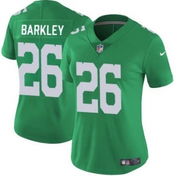 Women Philadelphia Eagles 26 Saquon Barkley Kelly Green Vapor Untouchable Limited Stitched Football Jersey