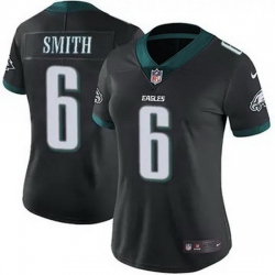 Women Philadelphia Eagles DeVonta Smith #6 Black F U S E Stitched NFL Jersey