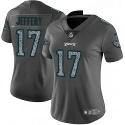 Womens Nike Philadelphia Eagles 17 Alshon Jeffery Gray Static Vapor Untouchable Limited NFL Jersey