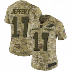 Womens Nike Philadelphia Eagles 17 Alshon Jeffery Limited Camo 2018 Salute to Service NFL Jersey