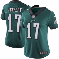 Womens Nike Philadelphia Eagles 17 Alshon Jeffery Midnight Green Team Color Vapor Untouchable Limited Player NFL Jersey