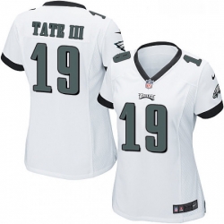 Womens Nike Philadelphia Eagles 19 Golden Tate III Game White NFL Jerse