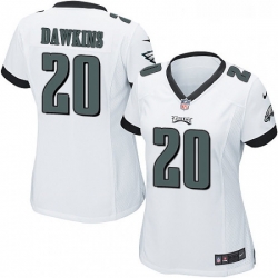 Womens Nike Philadelphia Eagles 20 Brian Dawkins Game White NFL Jersey