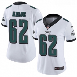 Womens Nike Philadelphia Eagles 62 Jason Kelce White Vapor Untouchable Limited Player NFL Jersey