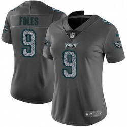 Womens Nike Philadelphia Eagles 9 Nick Foles Gray Static Vapor Untouchable Limited NFL Jersey