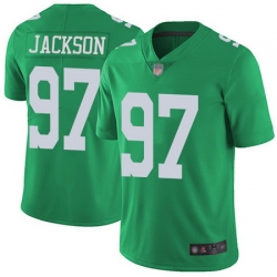 Eagles 97 Malik Jackson Green Youth Stitched Football Limited Rush Jersey