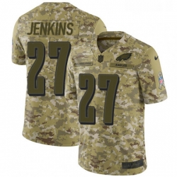 Youth Nike Philadelphia Eagles 27 Malcolm Jenkins Limited Camo 2018 Salute to Service NFL Jersey