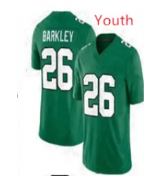 Youth Philadelphia Eagles 26 SAQUON BARKLEY Green Limited Stitched Football Jersey