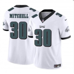 Youth Philadelphia Eagles 30 Quinyon Mitchell White 2024 Draft F U S E Vapor Untouchable Limited Stitched Football Jersey