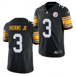 Men Pittsburgh Steelers 3 Dwayne Haskins Jr  Black Vapor Untouchable Limited Stitched jersey